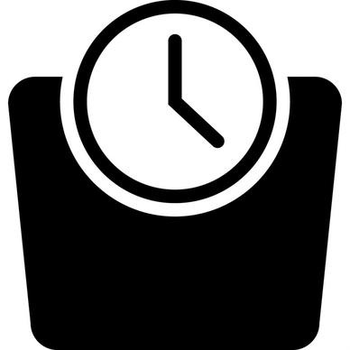 weight sign icon flat black white contrast outline