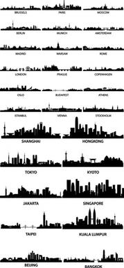 wellknown city silhouette vector