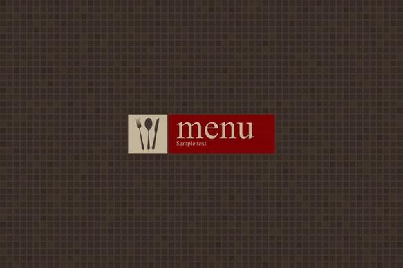 menu cover template elegant dark flat pixel decor
