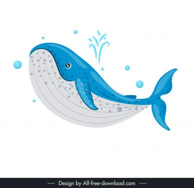 whale design elements dynamic cartoon