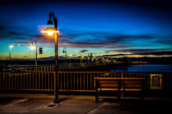 wharf on a sunset santa cruz