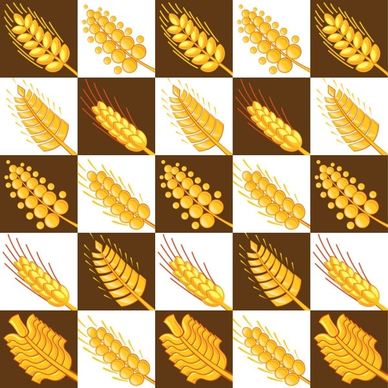 wheat pattern 03 vector