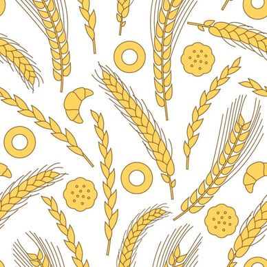 wheat pattern 05 vector
