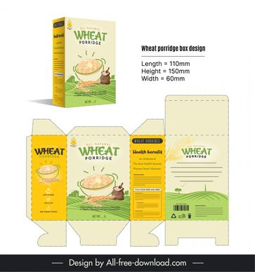 wheat porridge packaging design elements elegant dynamic classic