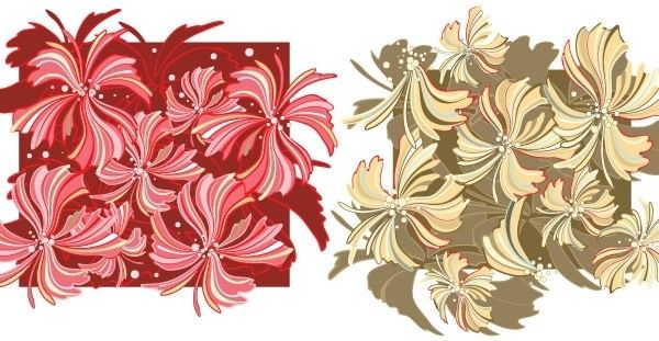 Whispy Flower Vector Wallpaper- Free