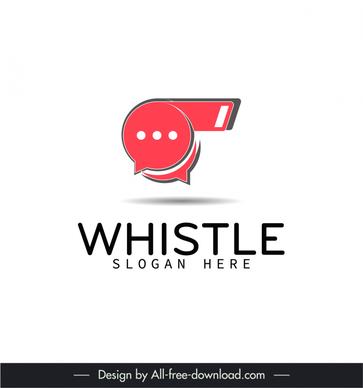 whistle sport chat talk bubble logotype flat speech bubbles shape outline 