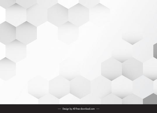 white abstract background template hexagonal shapes layout 