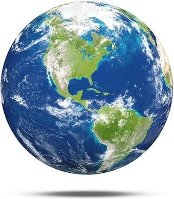 white background earth picture