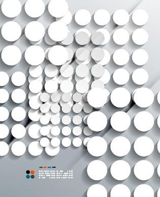white geometric shapes vector background