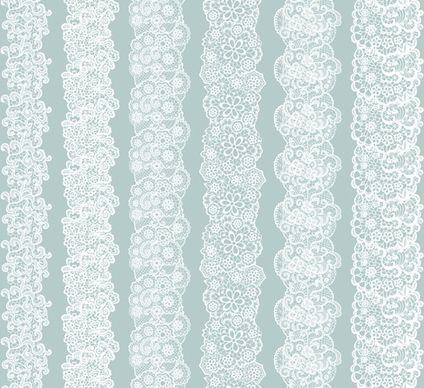 white lace vector seamless borders