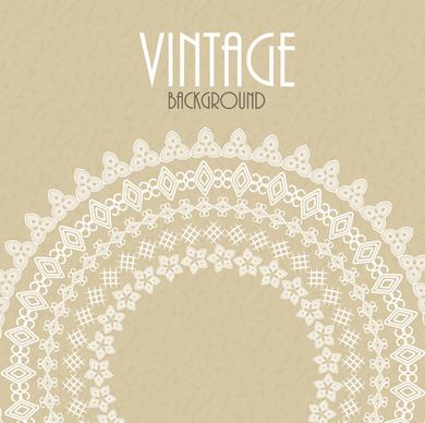 white lace with vintage background vectors