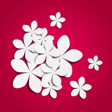 white paper flower vector