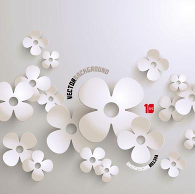 white paper flower vector