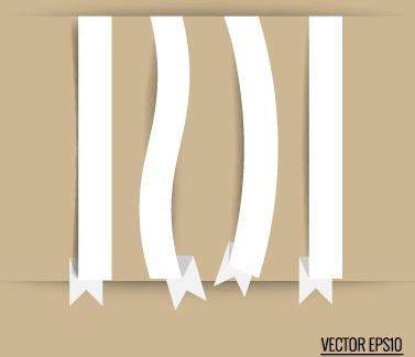 white paper ribbon vector