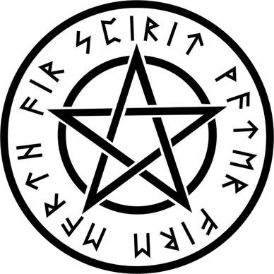 Wiccan White Pentagram