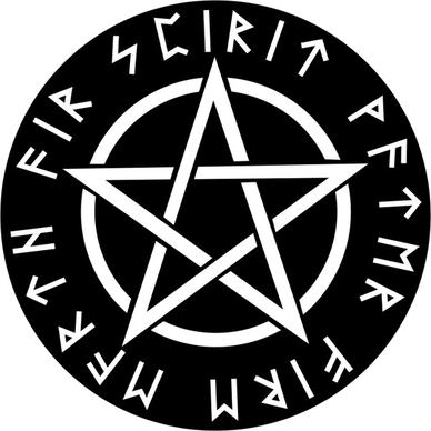 Wiccan White Pentagram Reversed