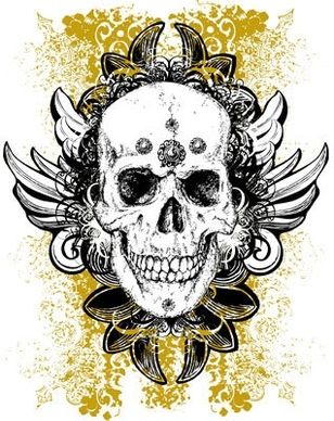 Wicked vector skull illustration