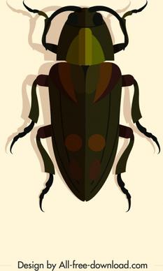 wild insect icon dark 3d design