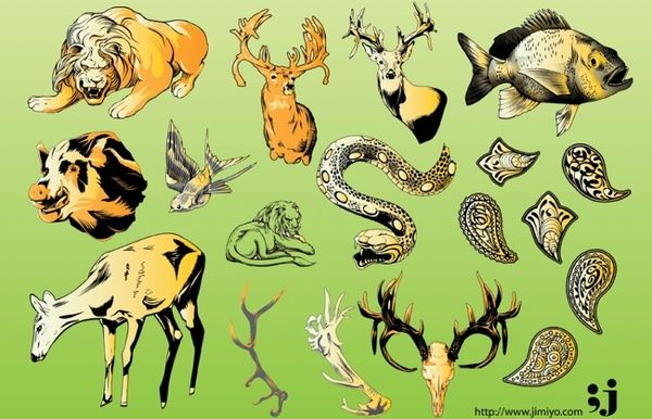 Wildlife Vector Illustrations
