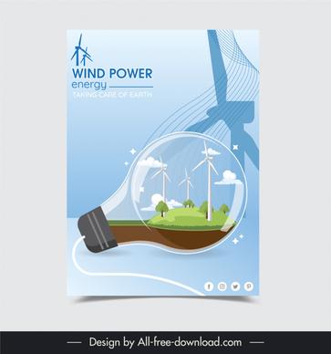 wind power energy poster template elegant energy elements