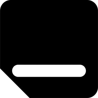 window minimize icon contrast dark black white square line sketch