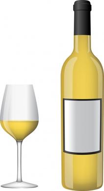 wine advertising background glass bottle icon modern design