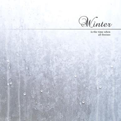 winter background with water drop vector