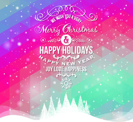 winter holiday cards vector set