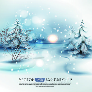 winter landscape vector background