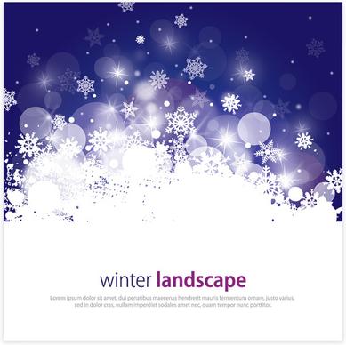 winter landscape vector graphic