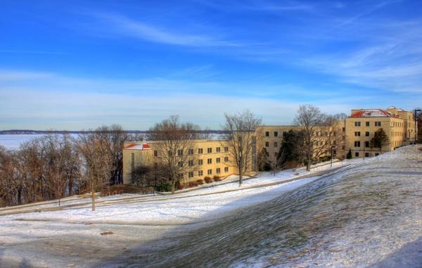 winter landscape view in madison wisconsin