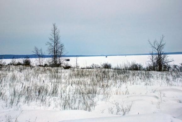 winter on lake michigan in sturgeon bay wisconsin