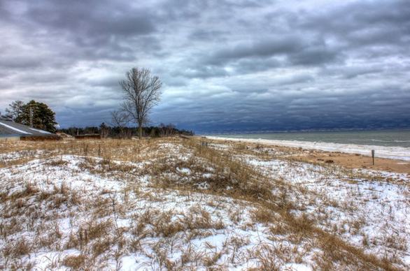 winter on the dunes at kohler andrae state park wisconsin