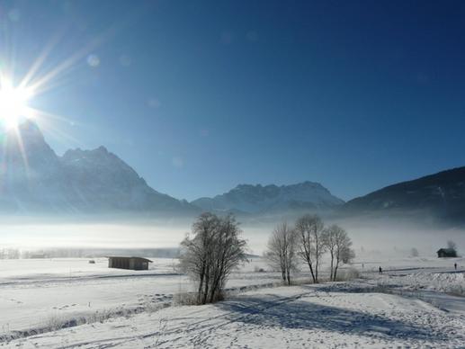 wintry mountains austria