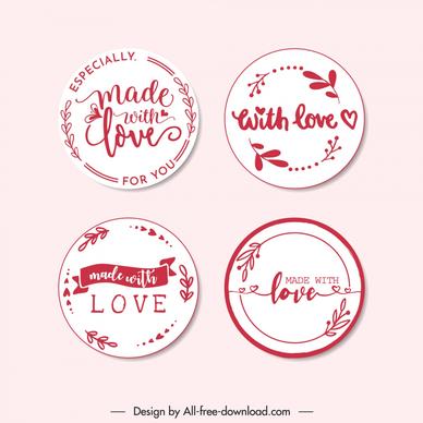 with love stamps collection elegant classic circle design
