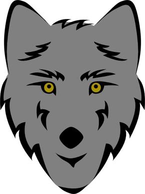 Wolf Head Stylized clip art