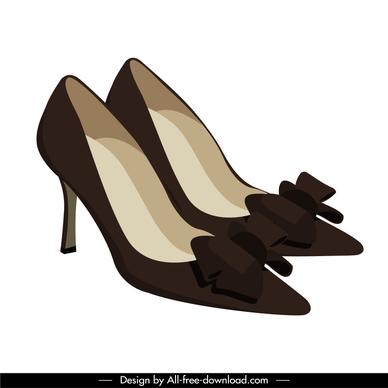 woman highheeled shoes template elegant sketch