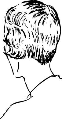 Woman S Bob Haircut Rear clip art