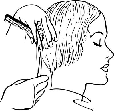 Women S Haircutting clip art