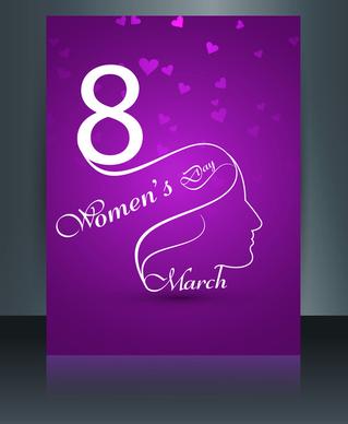 womens day card brochure template reflection design colorful vector