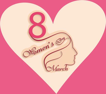 womens day colorful heart card presentation vector background illustration