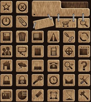 wood icon vector