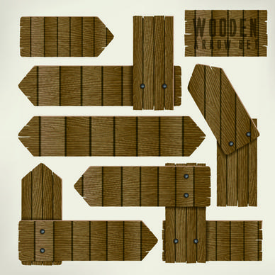 wooden arrows creative vector
