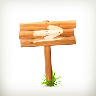 wooden board with grass vector