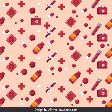 world aids day pattern template repeating medical elements decor