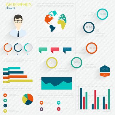 world infographic template vector