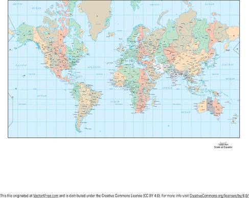 world map time zones vector