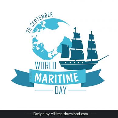world maritime day ribbon vessel globe decor