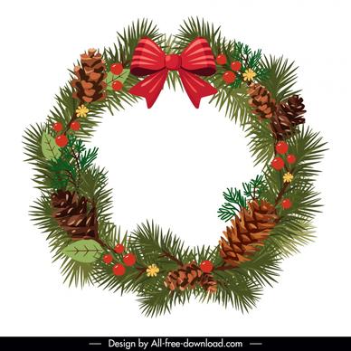 wreath christmas design elements elegant classic