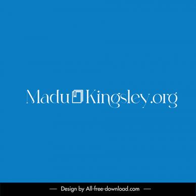wwwmadu kingsleyorg logotype flat calligraphic texts outline 